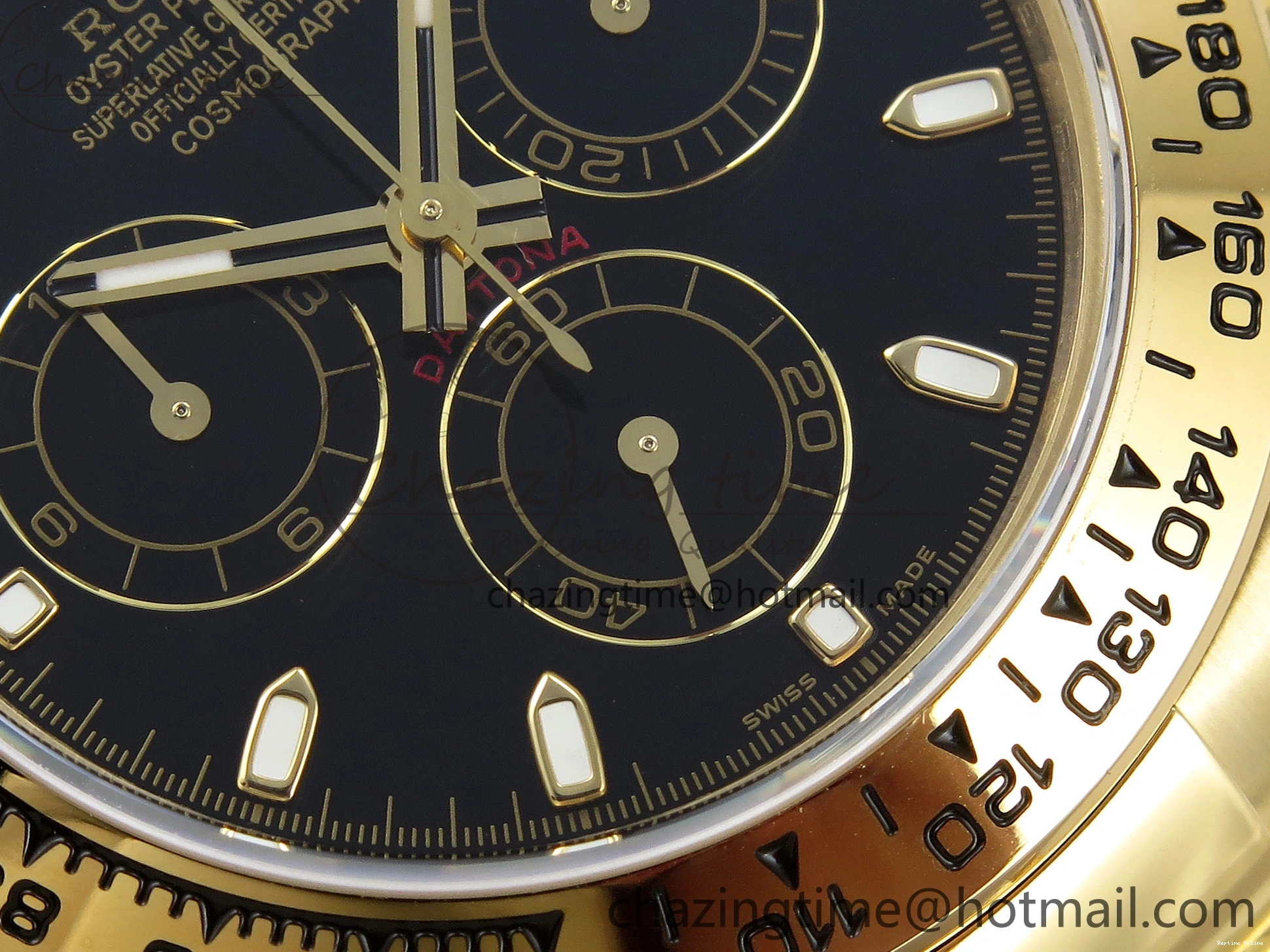 0520 Durable Daytona 116508 QF 1:1 Best Edition Black Dial on YG Bracelet SH4130 V3 (Gain Weight) 1717